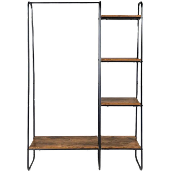 Usajoyen Clothes Rack with Shoe Shelf, 4-Tier Storage Rack