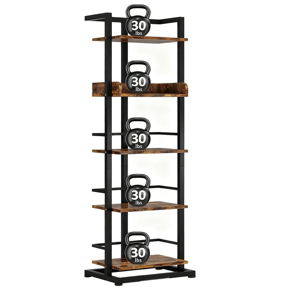 Usajoyen 5-Tier Corner Bookshel with LED Lights