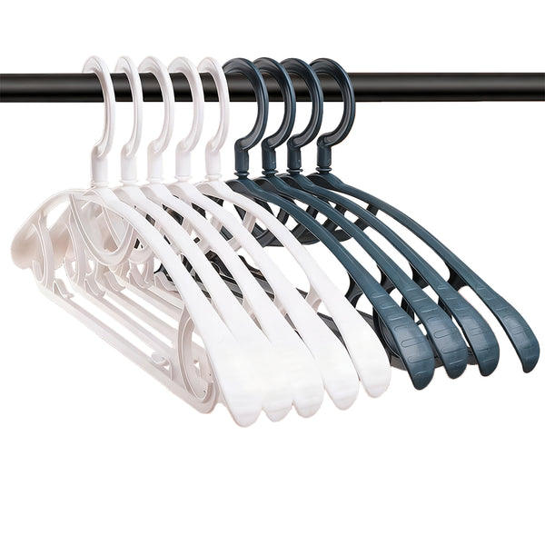 Usajoyen Plastic Hangers with Wide Shoulder Notches Pack of 50