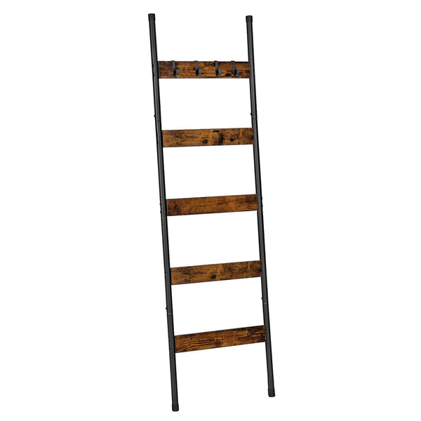 Usajoyen Wall-Leaning Blanket Ladder with Storage Shelf