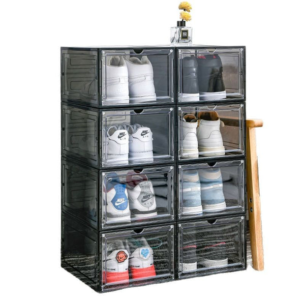 Usajoyen Clear Shoe Boxes, up to US Size 13, Set of 12