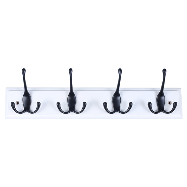 Usajoyen Coat Rack Wall Mount with 4 Double Metal Hooks
