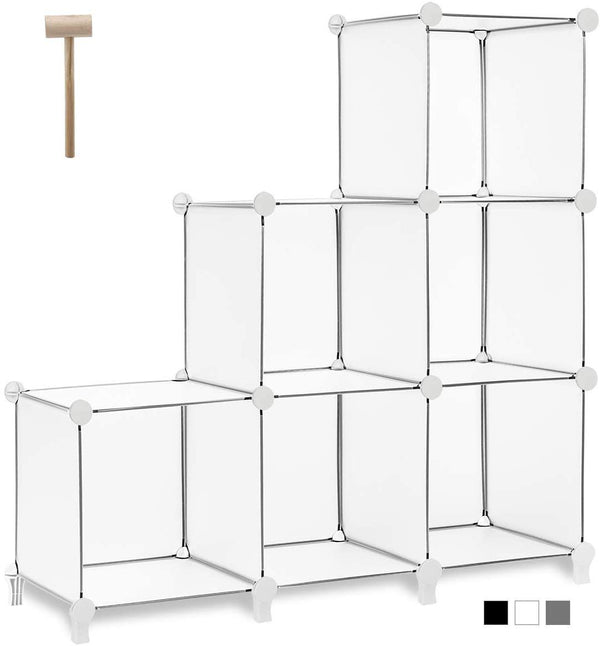 Usajoyen 6 Cube Storage Organizer with Feet and Rubber Mallet