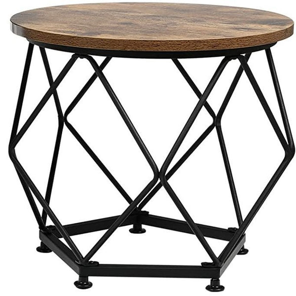 Usajoyen Round Coffee Table with Steel Frame Set of 2