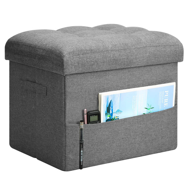 Usajoyen 13 Inches Small Folding Storage Ottoman Cube