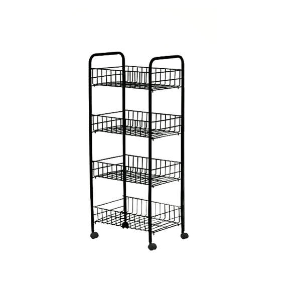 Usajoyen 3-Tier Metal Rolling Cart on Wheels with Baskets