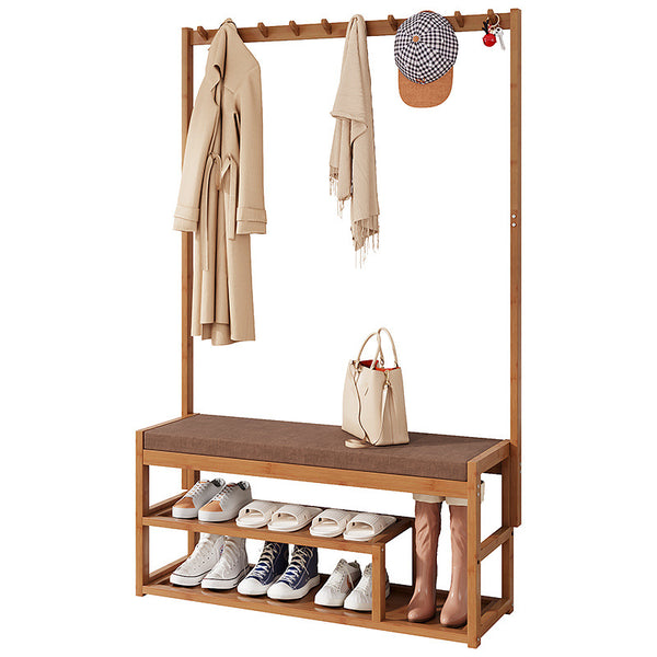 Usajoyen Coat Rack with Shoe Storage Bench