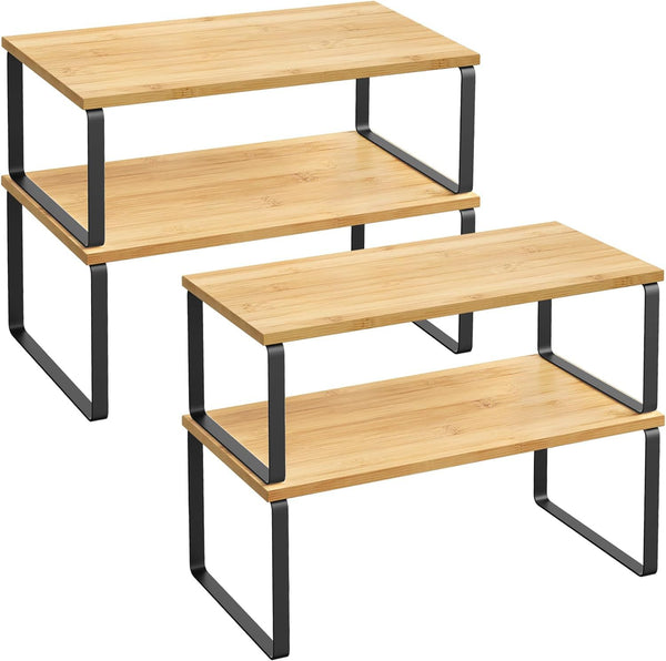 Usajoyen Set of 2 Stackable and Expandable Spice Racks