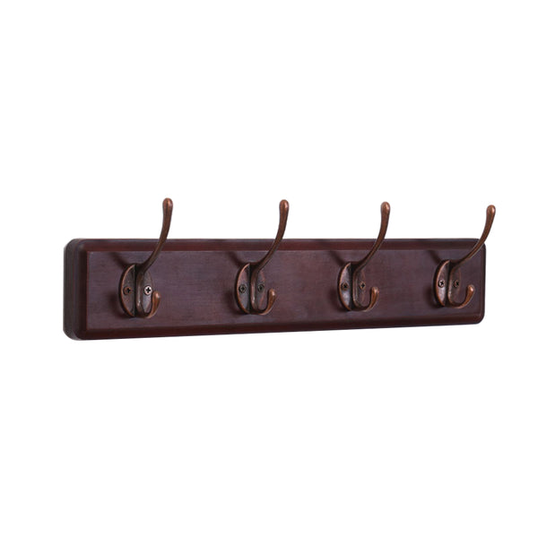 Usajoyen  Wall-Mounted Coat Rack with 4 Dual Metal Hooks