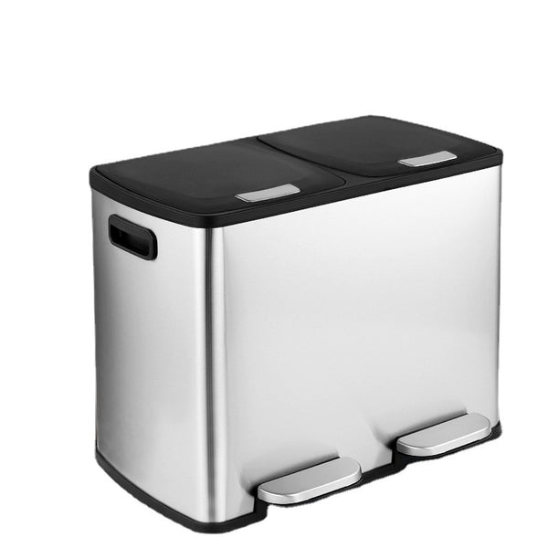 Usajoyen 16 Gallon(2 x 8 Gallon) Dual Compartment Trash Can