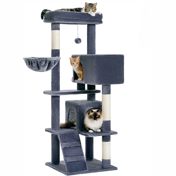 Usajoyen 61″ Tall Multi-Level Cat Tree with Scratching Posts Jelly Pink